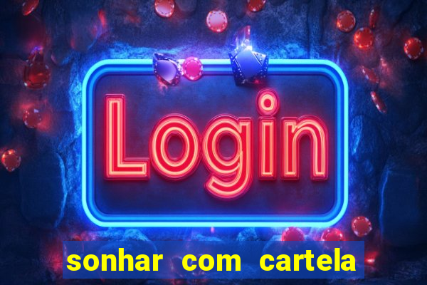 sonhar com cartela de bingo